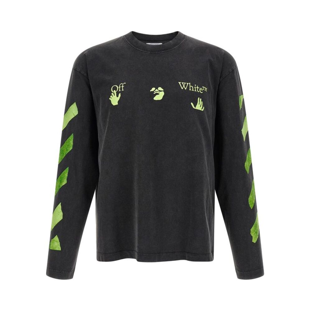 Off-White Black Cotton Men's T-Shirt